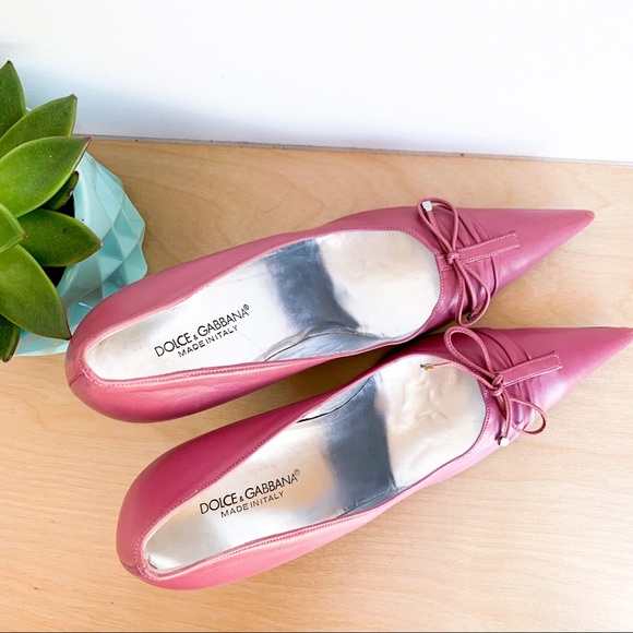 🇮🇹 DOLCE & GABBANA mauve pink leather shoes - Picture 5 of 11